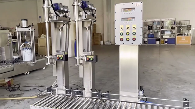 Halbautomatische, explosionsgeschützte 2-Düsen-Nettogewichtsabfüllmaschine