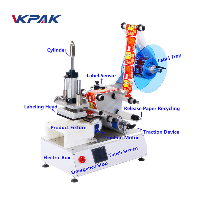 VK-T802 Halbautomatische Flachetikettiermaschine
